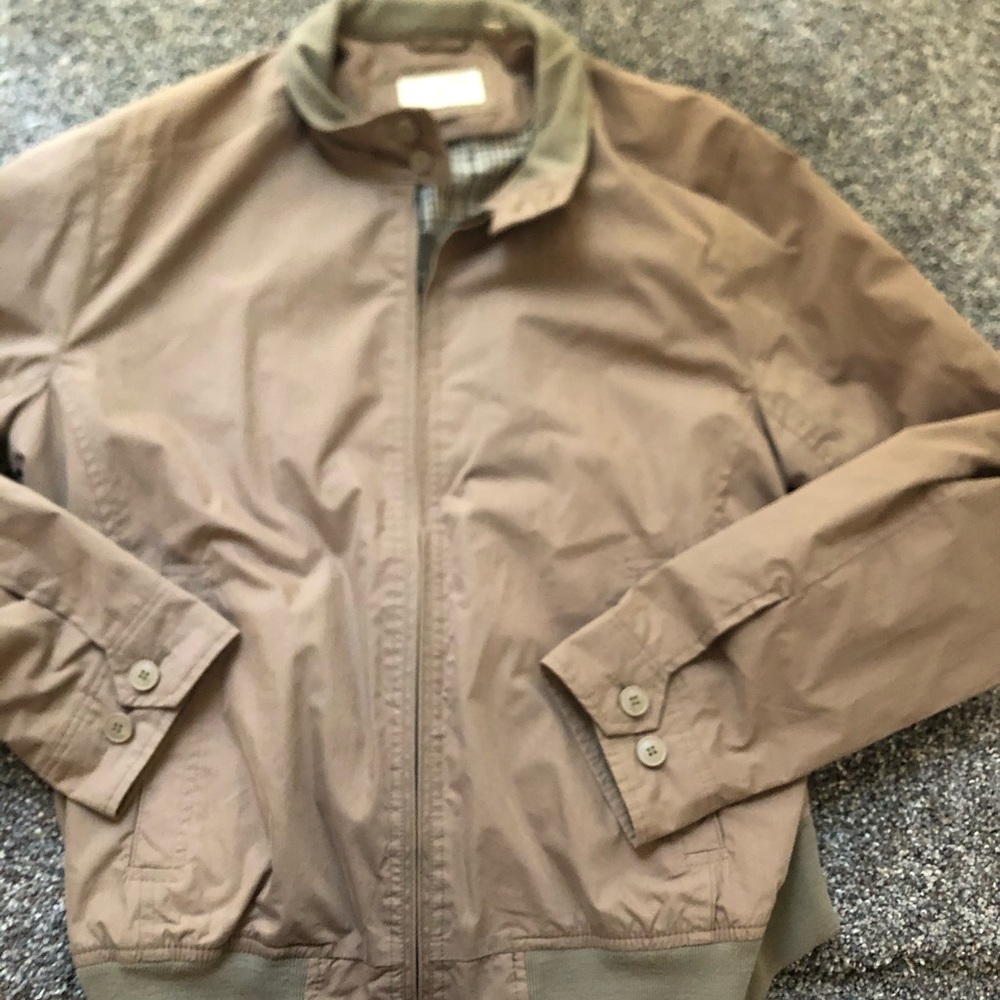 Dockers tan jacket - large - zip up